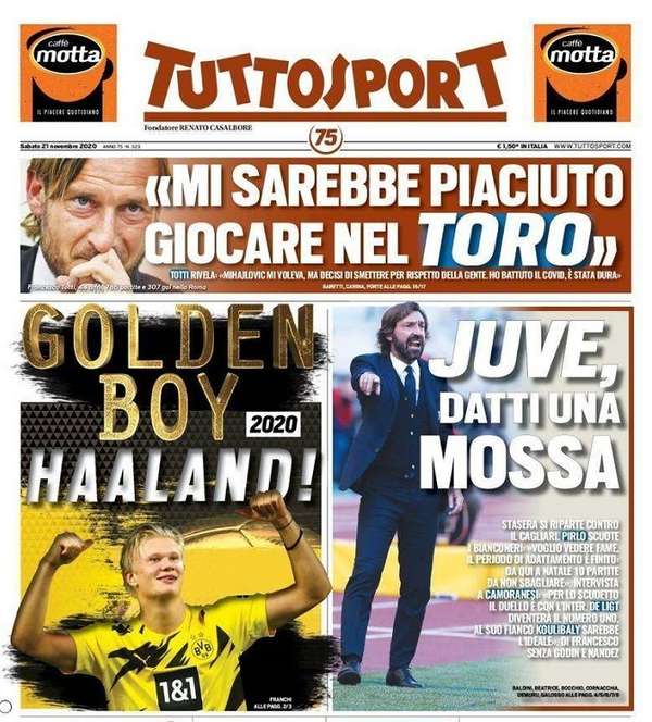 官方:哈兰德获得2020年金童奖